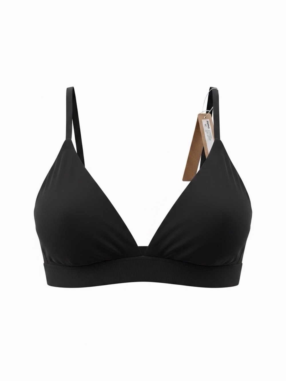SKIMS Black Wireless Triangle Bralette with Adjustable Straps